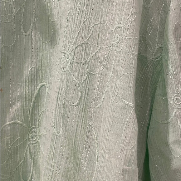 Coldwater Creek Light Green Casual Button-Down Shirt - Picture 3 of 5